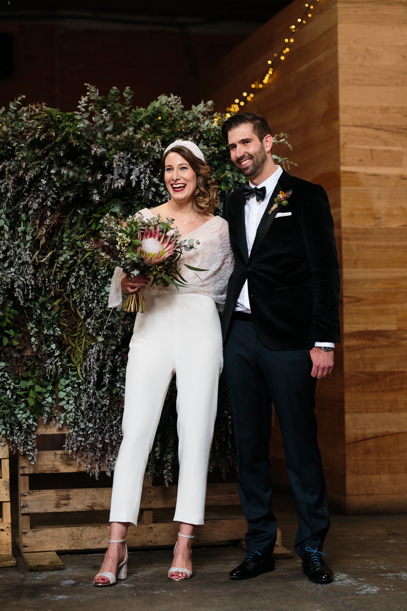 Ceremony backdrop wedding ceremony Melbourne florist. Native flowers Studio Green Melbourne