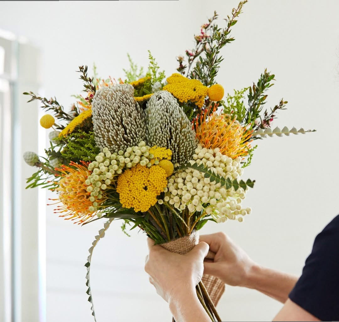 Native Bridal bouquet Studio Green Melbourne wedding florist