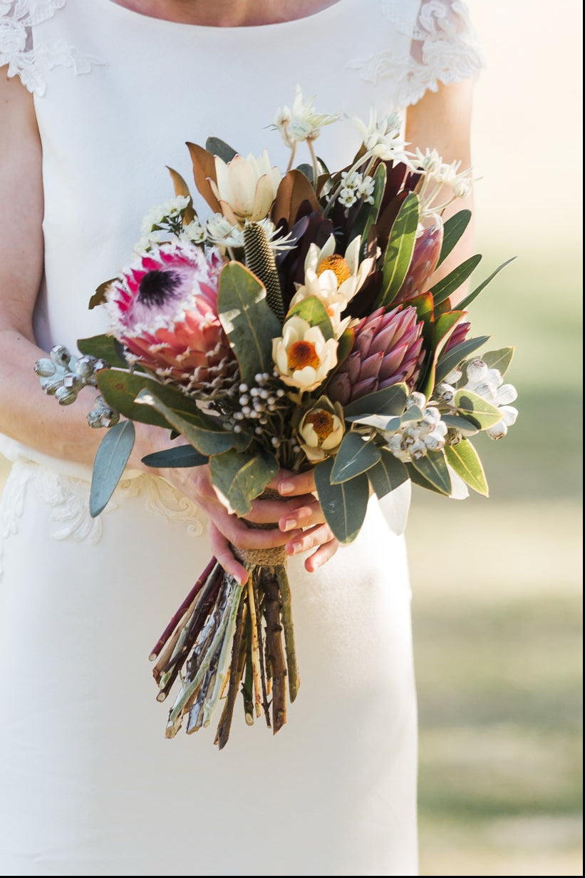 Native Bridal bouquet Studio Green Melbourne wedding florist