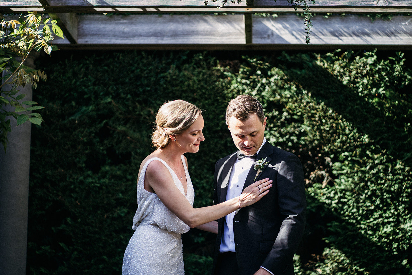 Wedding buttonhole flowers Studio Green Melbourne florist Groom buttonhole  boutonniere