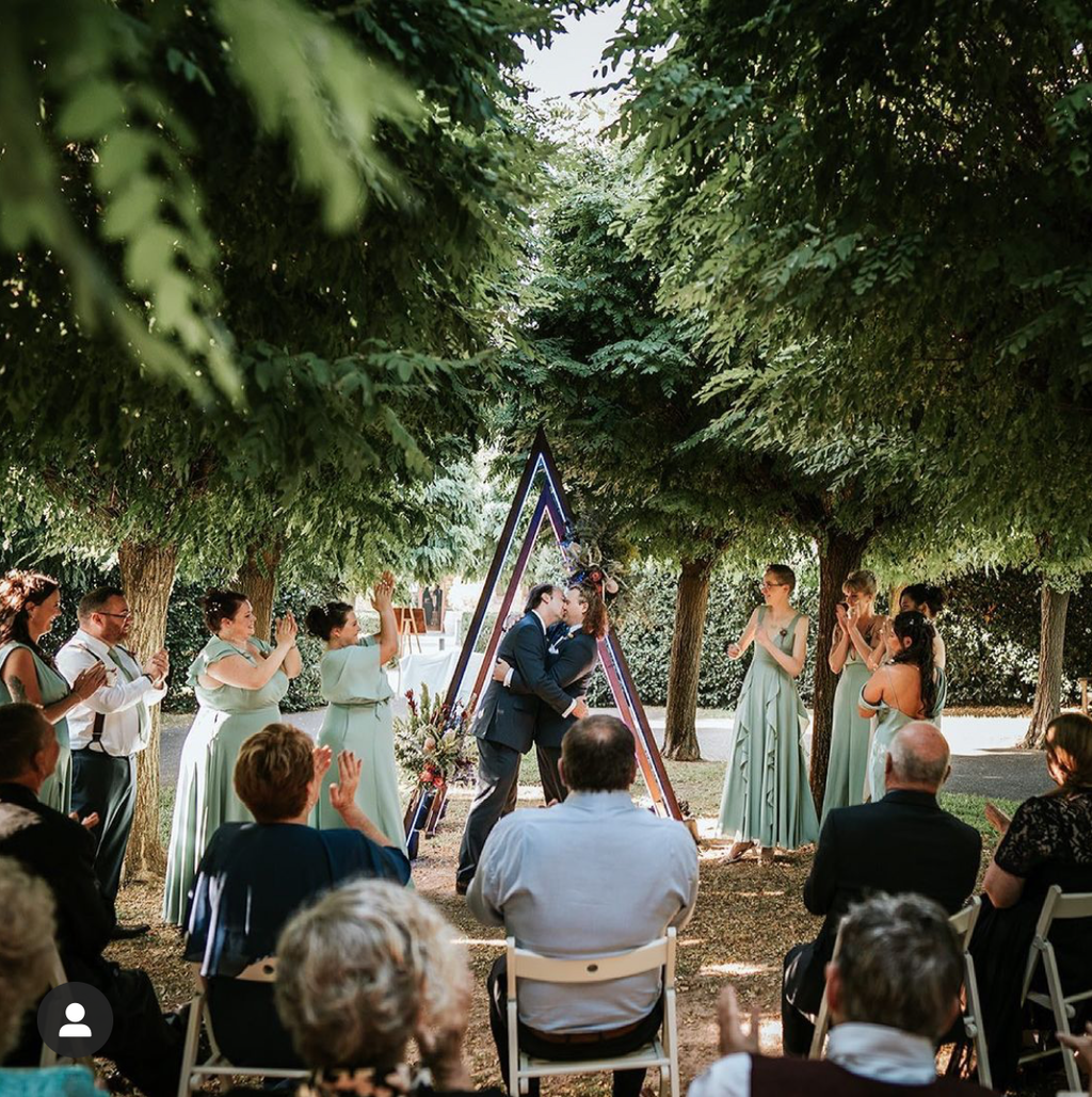 Wedding ceremony backdrop flowers Studio Green Melbourne