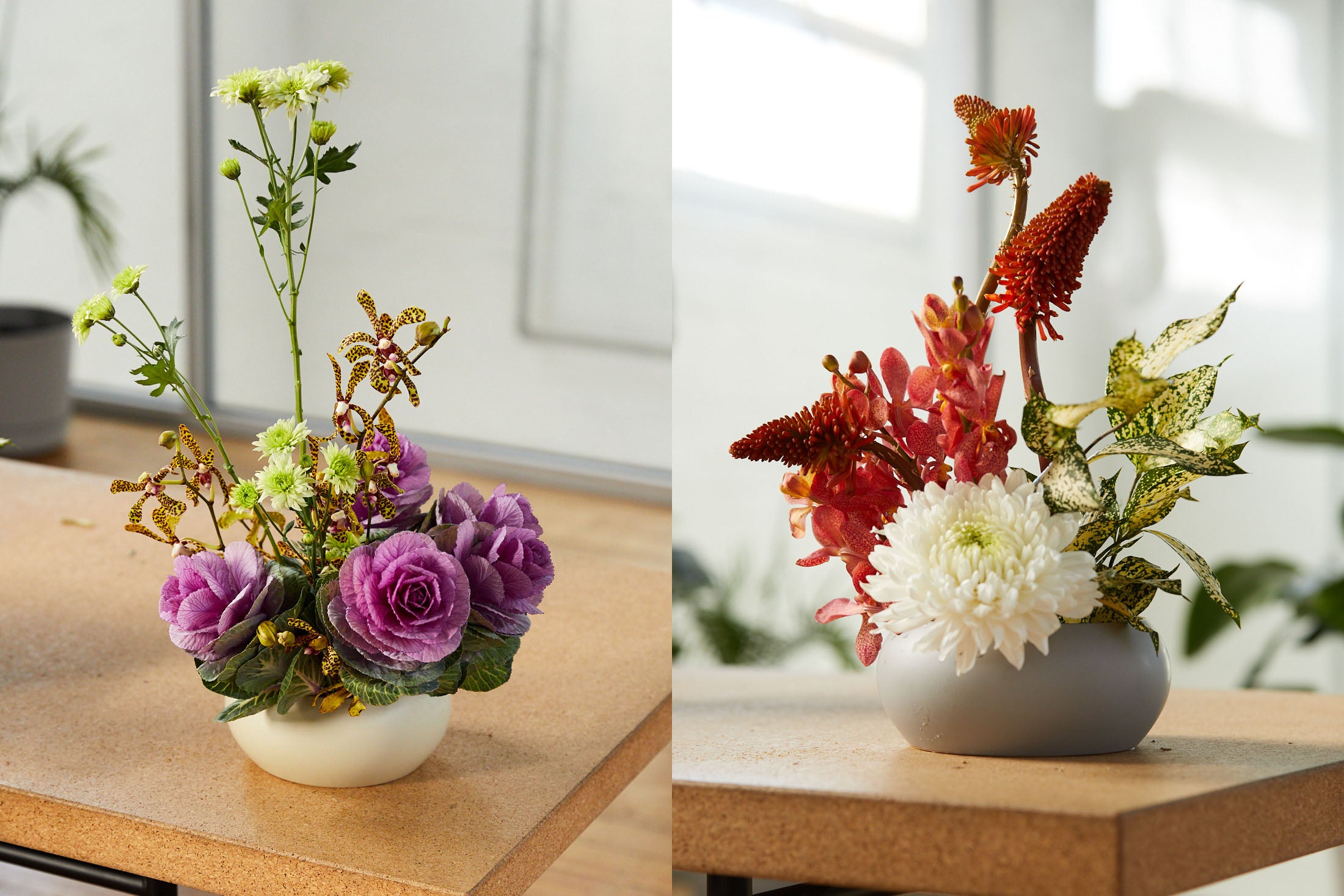 Medium seasonal flower arrangement in vase Studio Green Melbourne